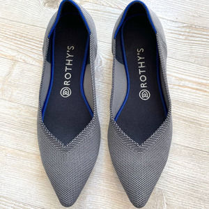 Rothy's | Pointed Toe Flats in Cloud Grey Birdseye 10